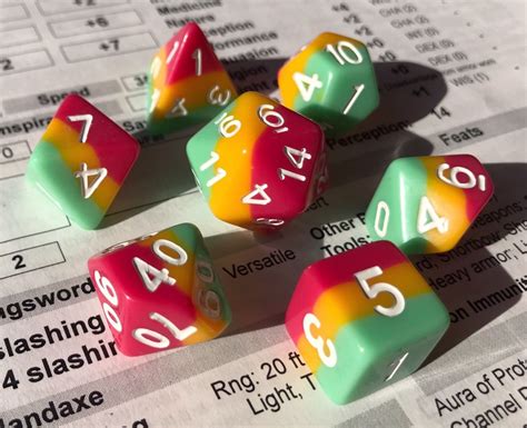 I Have A Few Diceone Or Two Maybe Rainbow Sherbet Dice 💗🧡💚 Yall