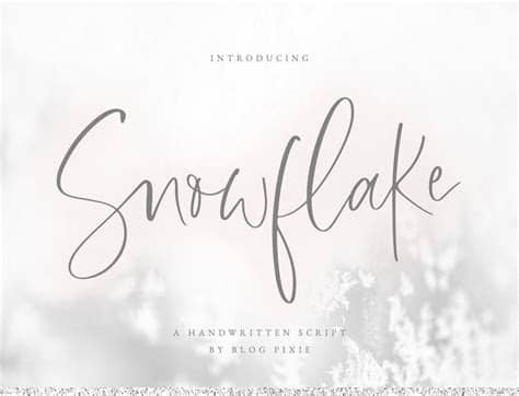 Altsys fontographer 4.0.3 24.05.1994 postscript font name. Snowflake Script Font Handwritten Font Modern Calligraphy ...