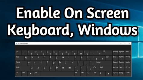 How To Enable On Screen Keyboard In Windows 10 Youtube
