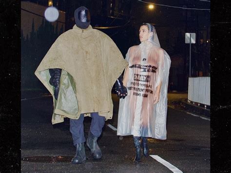 Bianca Censori Goes Naked Under Sheer Raincoat For Outing With Kanye West