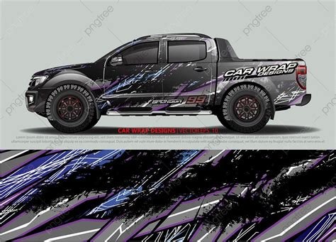 Racing Car Wrap Design Vector For Vehicle Vinyl Sticker And Automotive