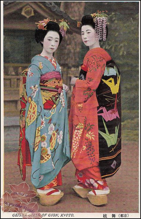 Maiko Girl Postcards Japanese Geisha Japan History Vintage Photos