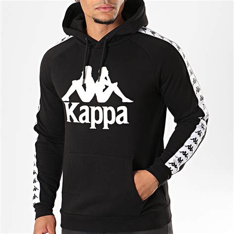 Kappa Sweat Capuche Avec Bandes Authentic Hurtado Noir