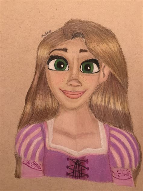Rapunzel Coloured Pencil Drawing By Cheetahluv52 On Instagram Disney