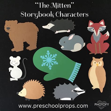 The Mitten Storybook Character Props Felt Flannel Board Puppet Set