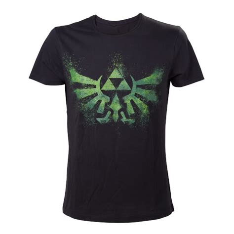 The Legend Of Zelda Hyrule Crest T Shirt Blackgreen Nintendo