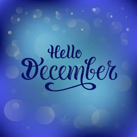 Vector Illustration Of Hello December For Typography Poster Logotype