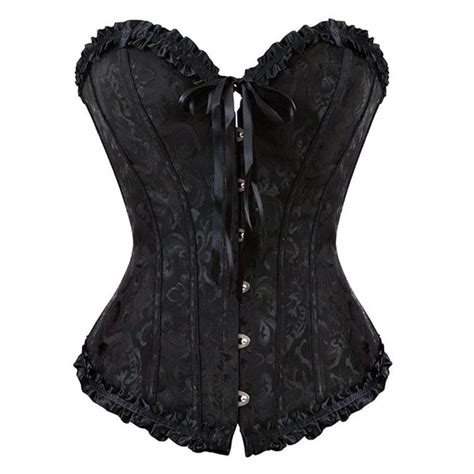 sexy corset overbust bustiers corsets women plus size breathable push up print lace bandage