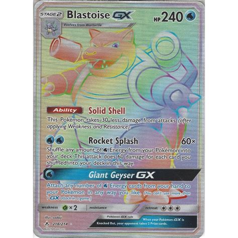 25 holo gold star rayquaza: Pokemon Trading Card Game Blastoise GX - 218/214 - Rare Rainbow Card - SM10 Unbroken Bonds ...