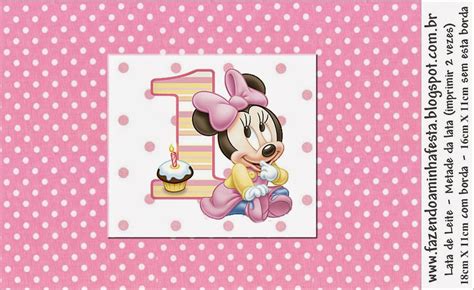 Minnie Primer Año Con Lunares Etiquetas Para Candy Bar Para Imprimir