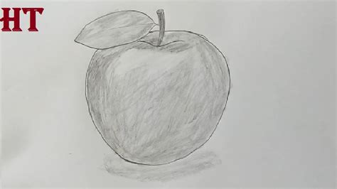 Apple Drawing With Pencil Fruit Pencil Sketch Youtube