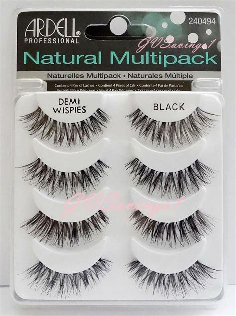 4 Pairs Ardell Demi Wispies Natural Multipack False Eyelashes Fake