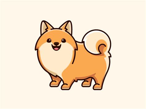 Pomeranian Dog Drawing Dog Illustration Cartoon Dog