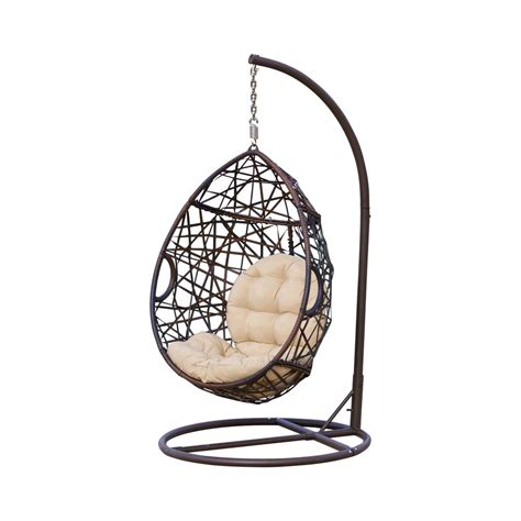 These are the 12 best patio egg chairs. Noble House Stefanie Brown Wicker Patio Swing with Beige ...