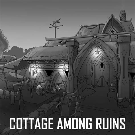 Artstation Cottage Among Ruins