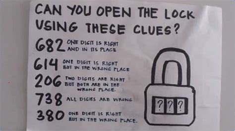 Open The Lock Using These Clues Viral Riddle Answered