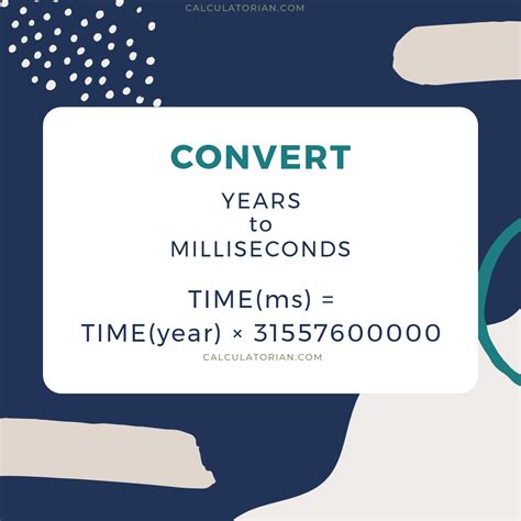 Convert From Years To Milliseconds