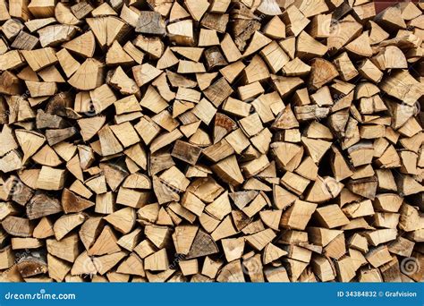 Pile Of Chopped Fire Wood Stock Photo Image Of Natural 34384832