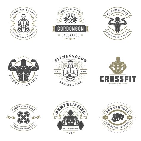 Premium Vector Fitness Center And Sport Gym Logos And Badges Design