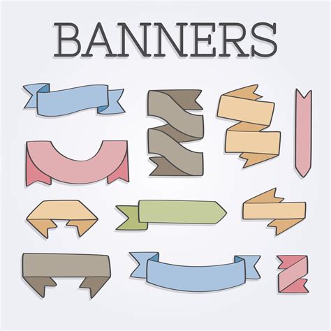 Vintage Hand Drawn Banners 180899 Vector Art At Vecteezy