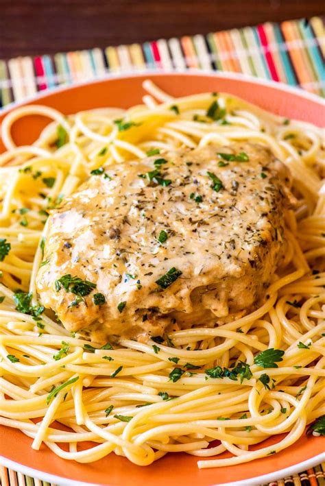 Then, lay out the pork chops in a single layer in a large dish and pour the brine over the top to completely submerge the chops. Fall Apart Tender Pork Chops / Instant Pot Pork Chops In ...