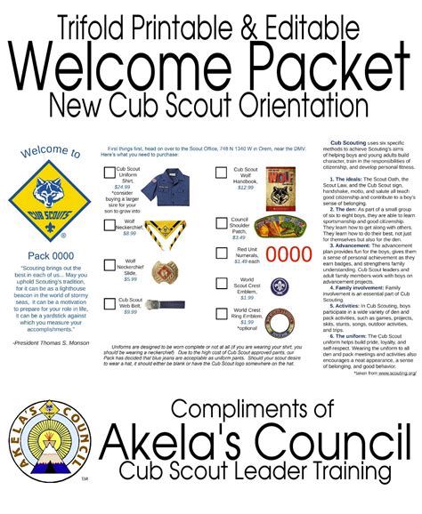 Akelas Council Cub Scout Leader Training New Cub Scout Parent