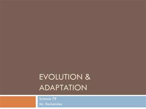 Ppt Evolution And Adaptation Powerpoint Presentation Free Download