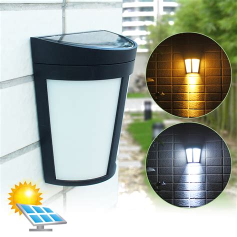 6 Led Solar Power Path Way Wall Landscape Mount Garden Fence Lamp