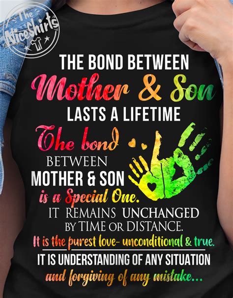 The Bond Between Mother And Son Lasts A Lifetime T Shirt Robinplacefabrics