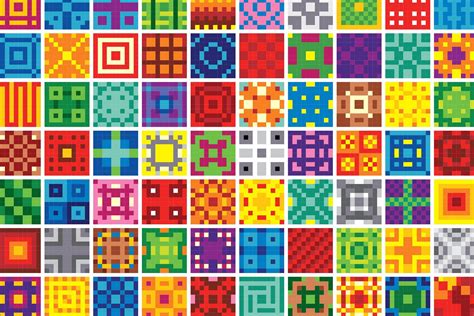 One Hundred X Pixel Patterns Pixel Pattern Pixel Art Pixel Design