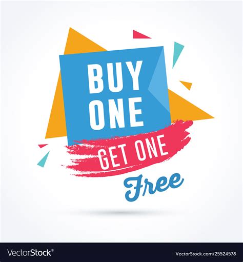 Buy One Get One Free Royalty Free Vector Image