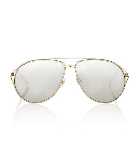 gucci aviator sunglasses in white for men lyst