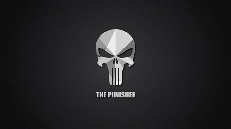 Desktop Wallpaper The Punisher Material Logo Minimal Hd Image