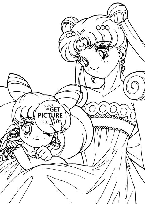 Sailor Moon Anime Coloring Pages For Kids Printable Free