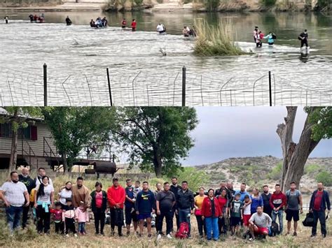 Aseguran A 121 Migrantes Que Cruzaron El Río Bravo Entre Eagle Pass Y
