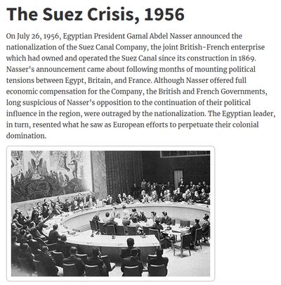 Now a crisis warning has been issued, and express.co.uk will bring you the latest updates. The Suez Crisis | Sutori