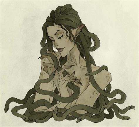 Medusa Ii By Abigaillarson On Deviantart With Images Medusa Art