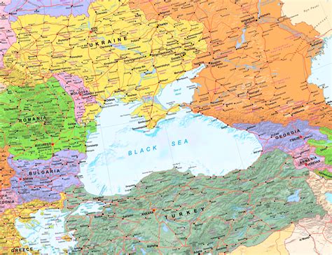 Black Sea On A Map World Map