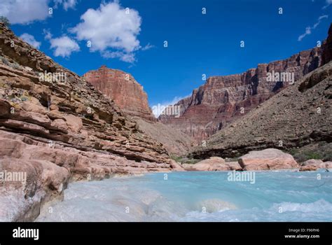Little Colorado River Colored By Calcium Carbonate And Copper Sulphate
