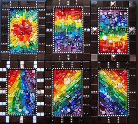 Mosaics Please Credit The Artist Laura Pattison Rainbows Mosaic Art Mosaic Crafts Mosaic