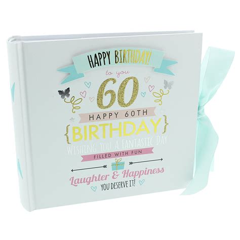 Each 5 x 7 card is individually scored, ensuring a clean fold and comes with a white envelope and is shipped in a clear cello sleeve. Signography Ladies 60th Birthday Photo Album - Gifts From ...