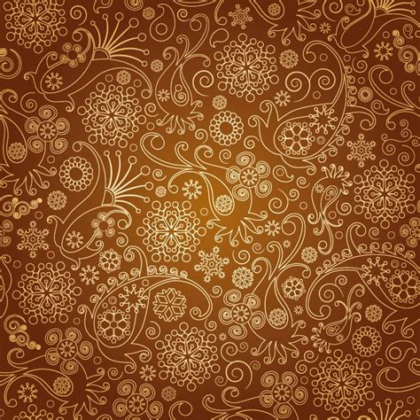 Brown Floral Background Pattern Vector Free 34192 Red Fort