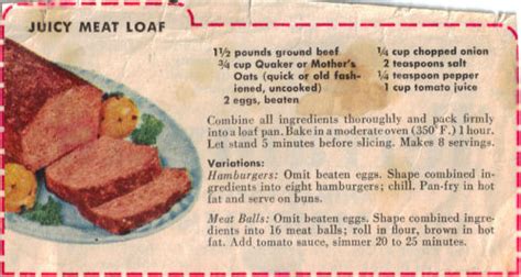 Recipe For Meatloaf With Oatmeal And Tomato Juice - View MasterChef Videos