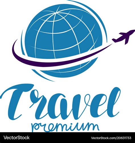 Travel Logo Or Label Journey Tour Voyage Symbol Vector Image