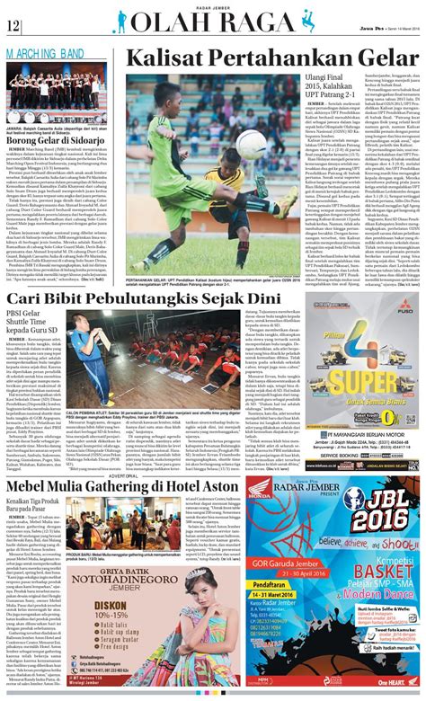 Kantor pusatnya terletak di kota jember. Jember 140316 rj by Radar Jember Online - Issuu