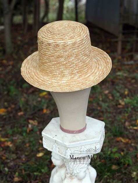 Diy Tall Crown Straw Hat Maggie May Clothing Fine Historical Fashion