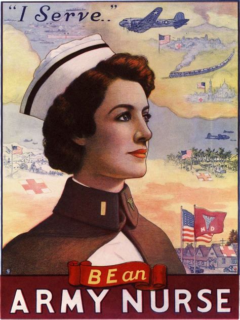 Be An Army Nurse Army Nurse Vintage Nurse Wwii Posters