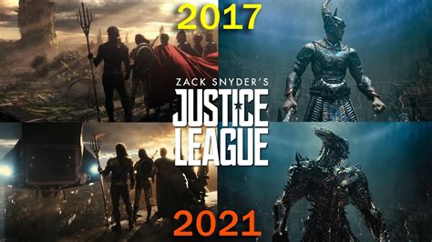 Justice League Snyder Cut Vs Theatrical Cut Trailer Footage Comparison Youtube