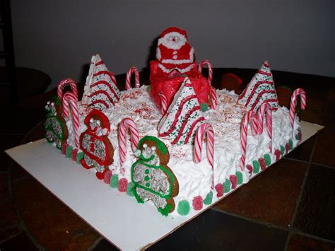 These last few months have been trying for all of us. Christmas cake with Little Debbie cakes. Gingerbread, candy canes, tree cakes & gum drops with ...