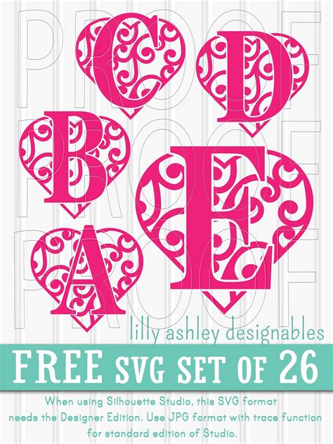 Free SVG File Set of Letters